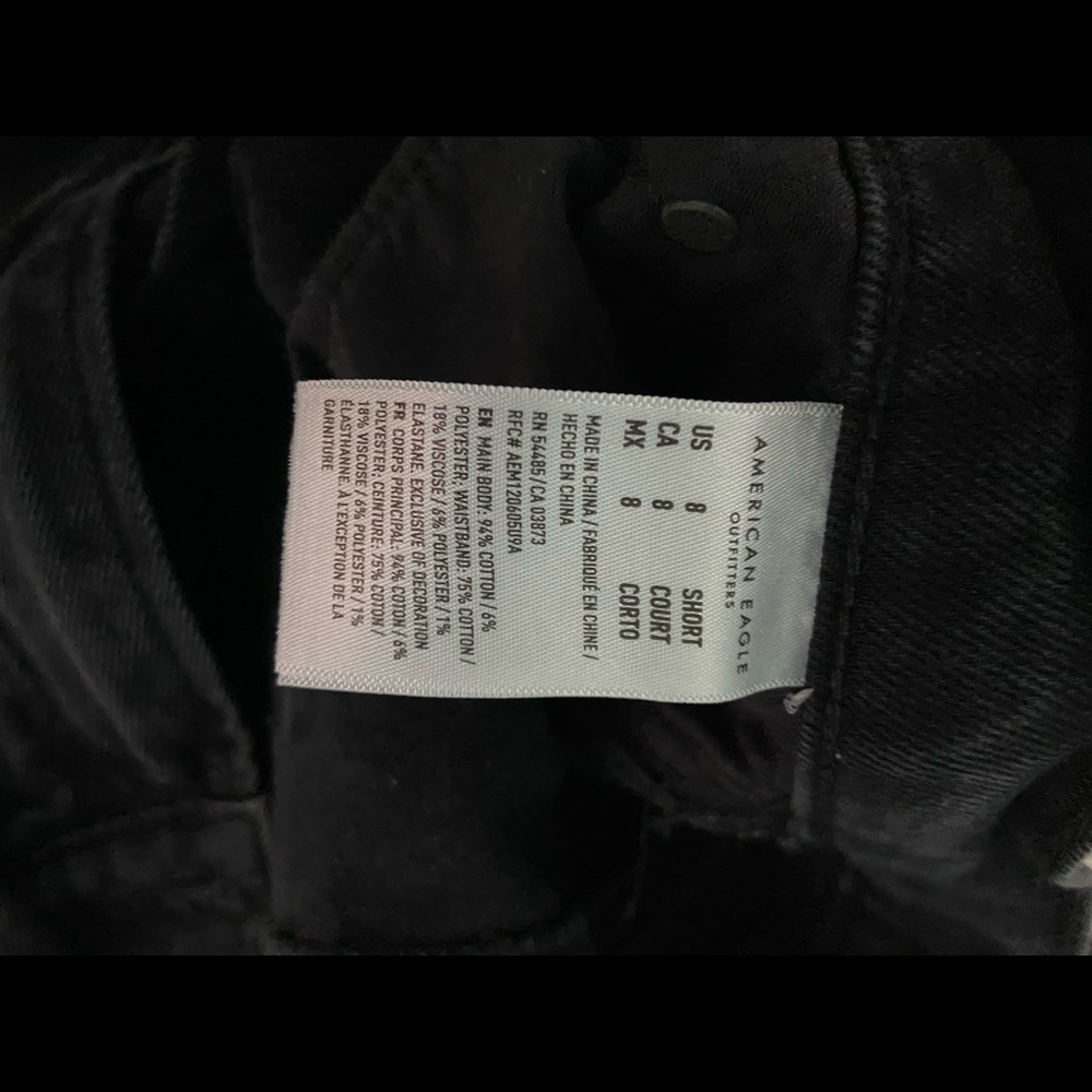 American Eagle | size 8 short | black | high waisted |